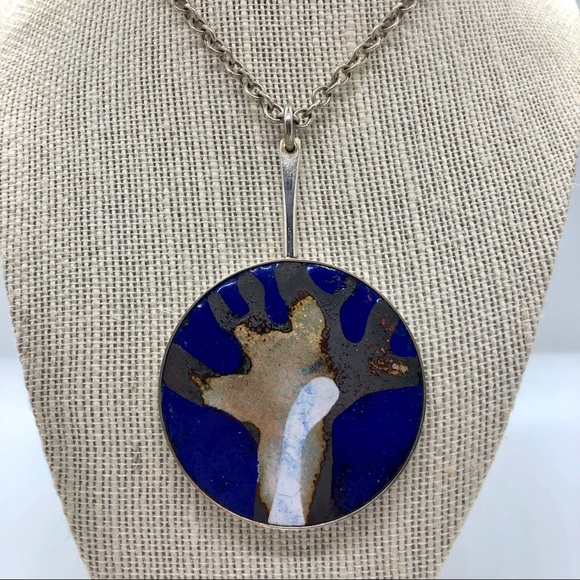 Sold! BORGE NIELSEN Enamel Necklace Pendant - Picture 1 of 6